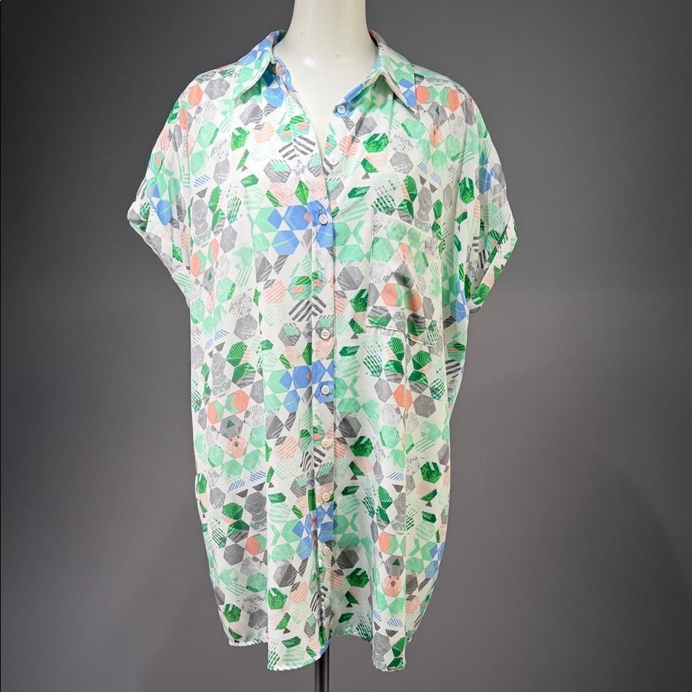 Entro Multicolor Geometric Casual Shirt (rack 9)